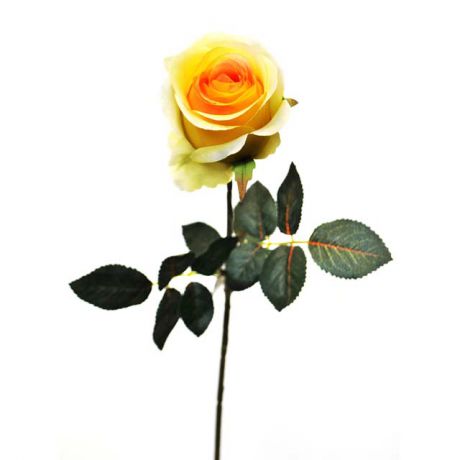 растение искусственное Роза желтая 70см