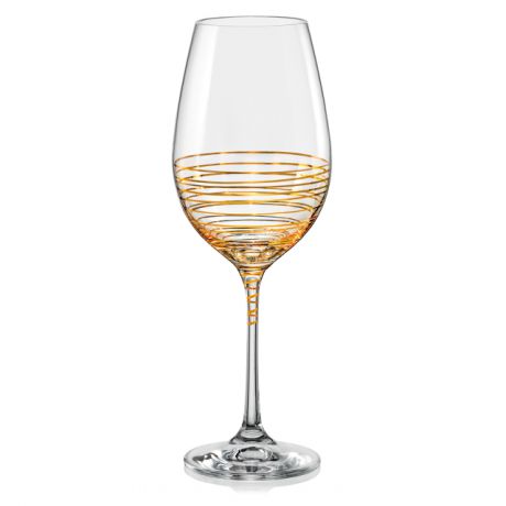 набор бокалов CRYSTALEX Виола Золотая спираль 2шт. 350мл вино стекло