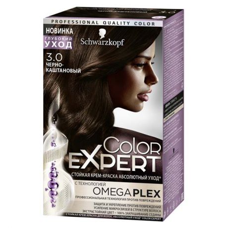 краска д/волос COLOR EXPERT 3-0 Черно-каштановый