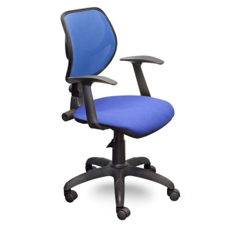 кресло офисное ВАЛЬТЕР Т-01 синее сетка/ткань