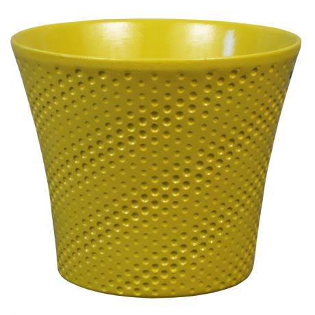 кашпо керамическое d12см 0,6л желтое