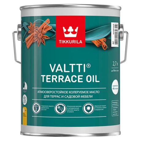 масло д/террас TIKKURILA Valtti Terrace Oil EC 2,7л бцветный