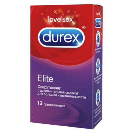 презервативы DUREX Elite Сверхтонкие 12шт.