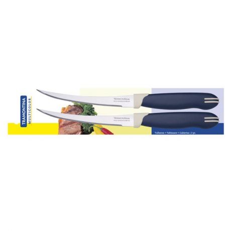 нож TRAMONTINA Multicolor 2шт. 12,5см д/томатов/цитрусовых нерж.сталь/пластик