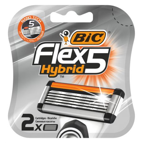 кассеты BIC Flex 5 Hybrid 2шт.