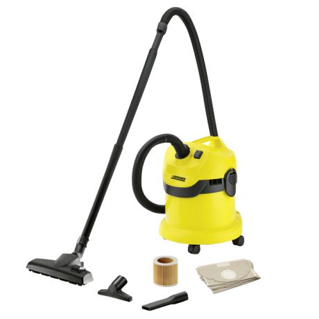 пылесос хозяйственный KARCHER WD2 HOME 1000/180Вт пылесб./конт. 12л