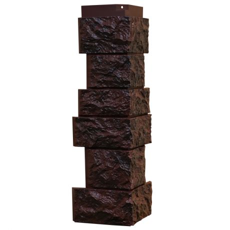 угол наружный д/фасад панели Северный камень/Сланец шоколадный 143х463мм