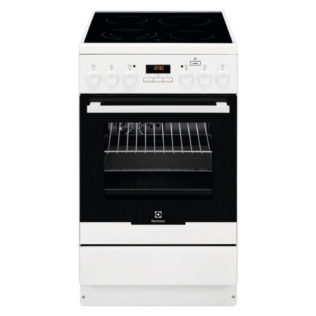 плита электрическая ELECTROLUX EKC954909W 4конф.50х60см 56л бел