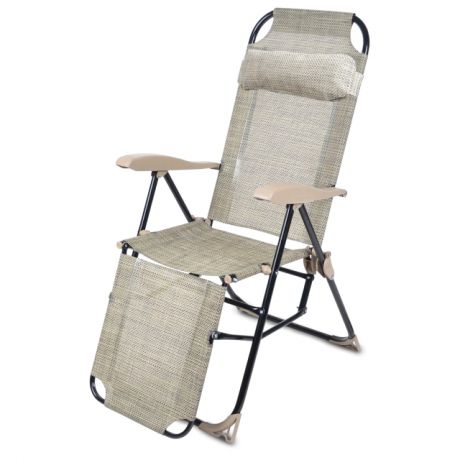 кресло-шезлонг складное Ника 820x590x1160мм с подножкой
