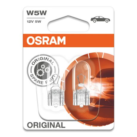 лампа OSRAM W5W 12В 5Вт Вт2.1X9.5d 2шт