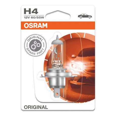 лампа OSRAM H4 12В 60/55Вт P43T 1шт