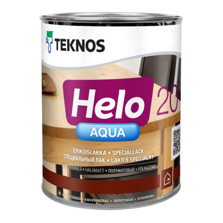лак в/д паркетный ТEKNOS Helo Aqua 20 0,9л полуматовый
