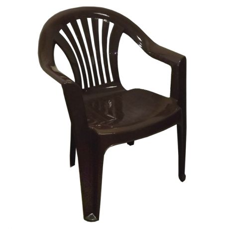 кресло пластиковое Салют 66х60х84см шоколад