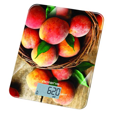 весы кухонные POLARIS PKS 1043DG Peaches до 10кг стекло
