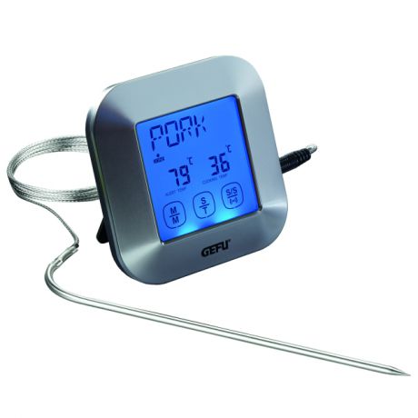 термометр GEFU цифр. с таймером пластик/нерж.сталь