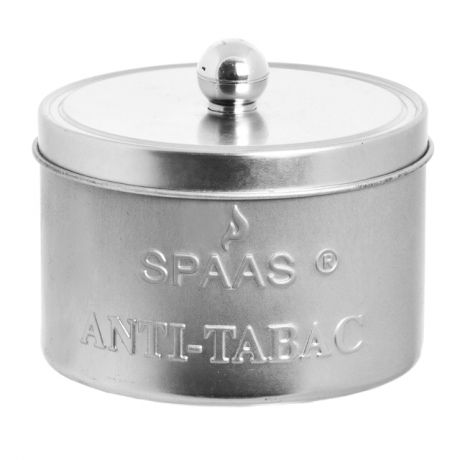 свеча в металле SPAAS Анититабак 8х6,8см 29ч/г б/аромата с крышкой