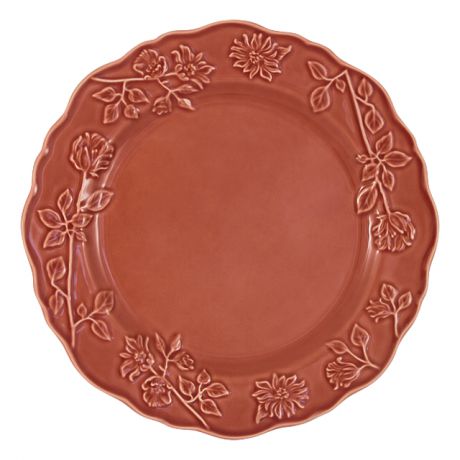 тарелка MATCERAMICA Villa красная 27см обеденная керамика