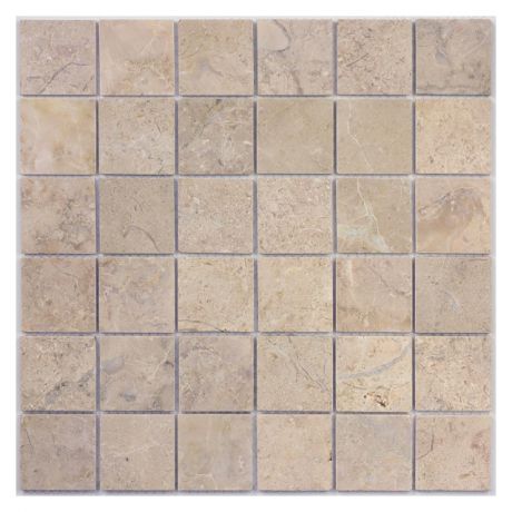 мозаика из натур камня 30х30х0,6 (чип 4,8x4,8) Сappuccino beige POL, полиров. бежевая