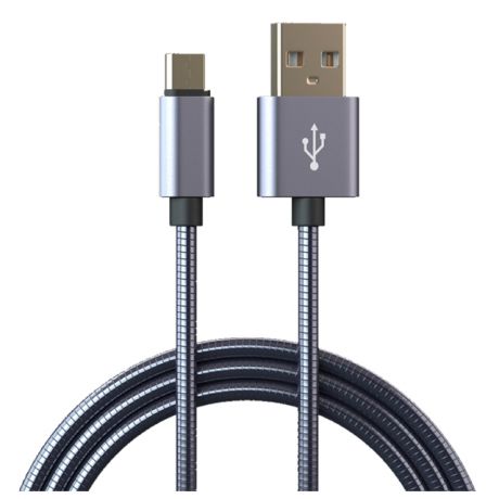 дата-кабель USB-micro 1м металл оплетка