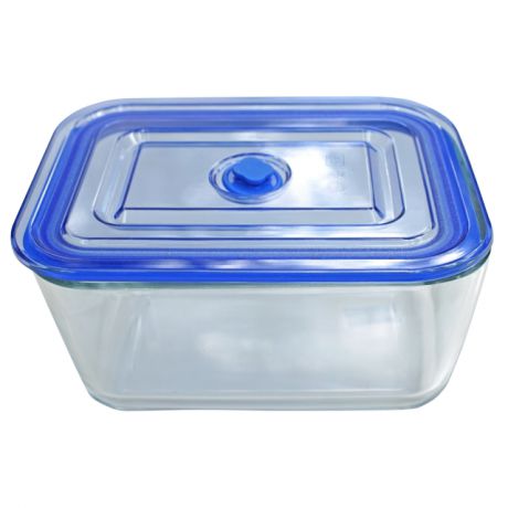 контейнер д/продуктов ELEY 3л 23х18х11см жаропр. стекло/пластик прямоуг. прижимн. кр.