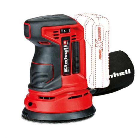 шлифмашина эксцентриковая EINHELL TE-RS 18 Li-Ion Li-Solo 18В 125мм без аккум POWER X-CHANGE