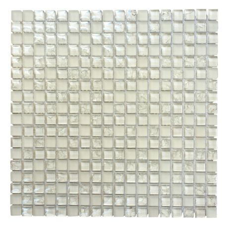 мозаика стеклянная 30х30х0,8 Apollo, белая