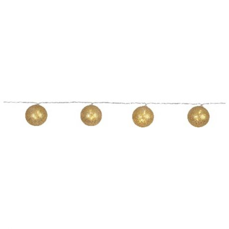 гирлянда-шарики JOLLY GLITTER 1,35м 10 LED золото
