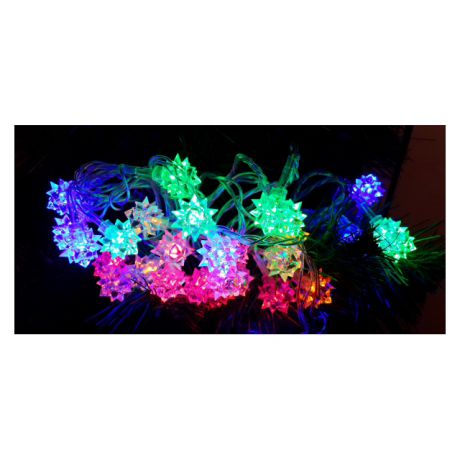 гирлянда внутренняя Цветы 30 LED 3м разноцв