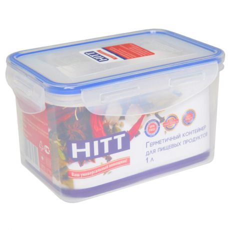 контейнер д/продуктов HITT 1л 16х11х10см прямоуг. пластик