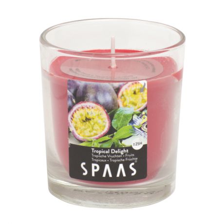 свеча в стекле SPAAS Тропический восторг 7х8,3см 25ч/г аромат.