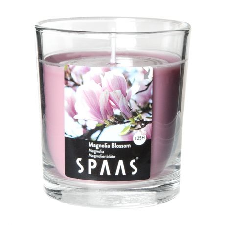 свеча в стекле SPAAS Цветущая магнолия 7х8,3см 25ч/г аромат.