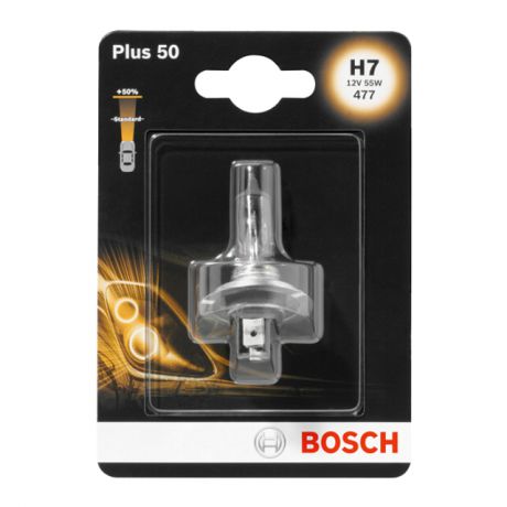 лампа BOSCH H7 12В 55Вт Plus 50%