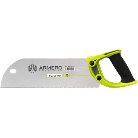 ножовка по дереву/пластику ARMERO пассовочная 350мм мелкий зуб