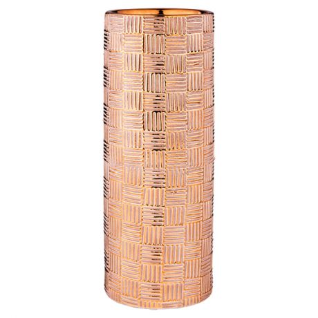 ваза LEFARD 35,6см золотая плетенка керамика