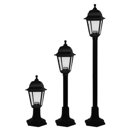светильник уличный DUWI Basis столб 3 в 1 390-650-960мм 60W черный