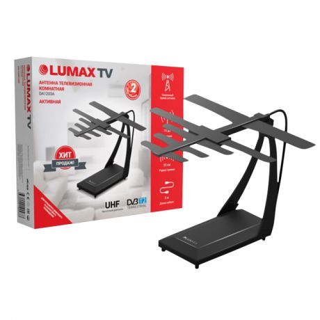 антенна комнатная LUMAX DA1203A активная с усилит.