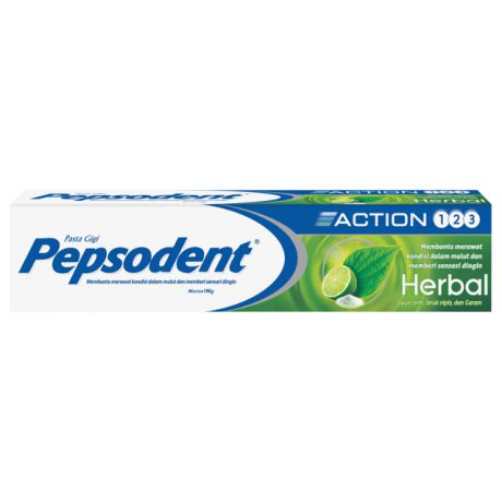 паста зуб. PEPSODENT Action123 Herbal Тройное действие Травы 190г