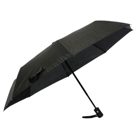зонт мужской полуавтомат 56см черный ручка крюк