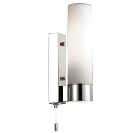 подсветка д/ванной комнаты ODEON LIGHT Tingi с выключателем E27 60Вт IP44 белый хром