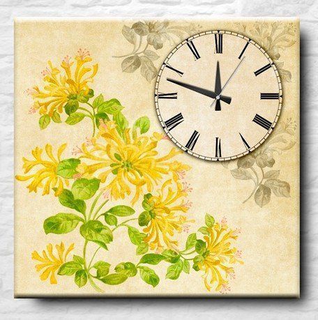 Apolena Настенные часы "Yellow flowers", 40x40 см P712-7666/1 Apolena