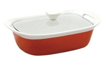 Corningware Форма для запекания (2.3 л) с крышкой, красная, 32.4х21.8 см 1093849 Corningware