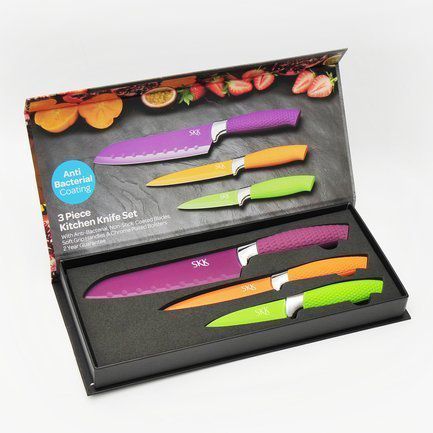 SKK Набор ножей Design Line, с цветным покрытием, 3 пр 98830 SKK