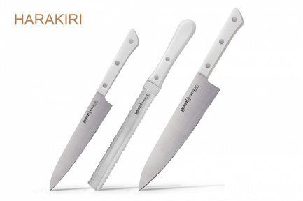 Samura Набор ножей Harakiri, 3 пр., белый SHR-0230W/K Samura