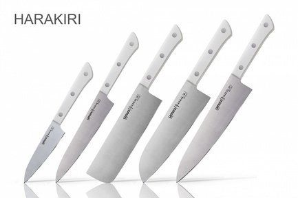 Samura Набор ножей Harakiri, 5 пр., белый SHR-0250W/K Samura