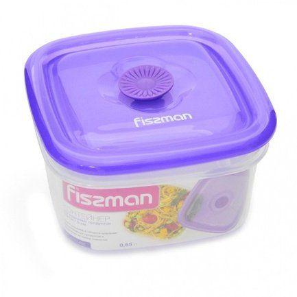 Fissman Контейнер для хранения продуктов (0.65 л), 13x13x7.5 см VC-6772.650 Fissman