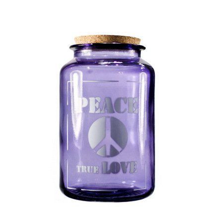 Vidrios San Miguel Банка Peace true love (1.4 л), 12х20 см, синяя 5267_1F310 Vidrios San Miguel