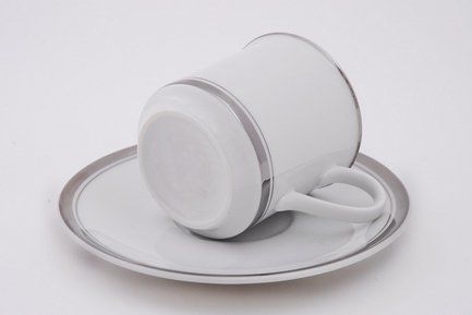 Leander Набор чашек Сабина Изящная платина (0.15 л) с блюдцами, 6 шт. 02160414-0011 Leander