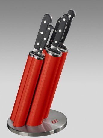 Wesco Набор ножей Pipe в подставке, красный 322691-02 Wesco