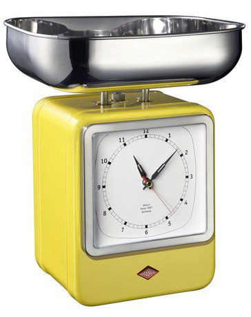 Wesco Кухонные весы-часы Retro Style, желтые 322204-19 Wesco