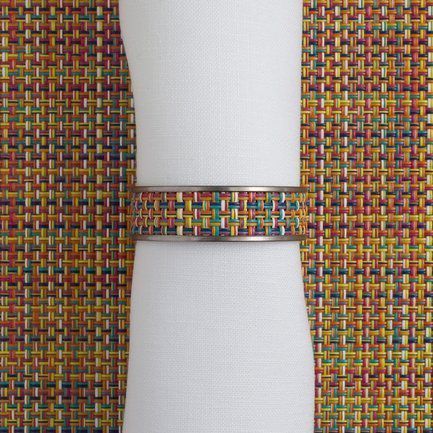 CHILEWICH Кольцо для салфеток Confetti, 1.3x4.1 см, жаккардовое плетение 0802-MNBK-CONF CHILEWICH